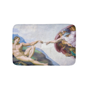 Michelangelo - Erschaffung von Adam Abgeschieden Badematte