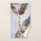 Michelangelo - Erschaffung von Adam Abgeschieden Badhandtuch Set (Handtuch)