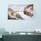 Michelangelo - Erschaffung von Adam Abgeschieden Banner (Messeveranstaltung)