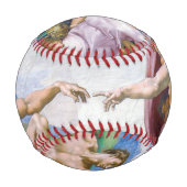 Michelangelo - Erschaffung von Adam Abgeschieden Baseball (Vorderseite)
