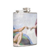 Michelangelo - Erschaffung von Adam Abgeschieden Flachmann (Rechts)