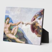 Michelangelo - Erschaffung von Adam Abgeschieden Fotoplatte (Seite)