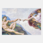 Michelangelo - Erschaffung von Adam Abgeschieden Geschenkpapier Set (Vorderseite 3)