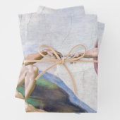 Michelangelo - Erschaffung von Adam Abgeschieden Geschenkpapier Set (Beispiel)