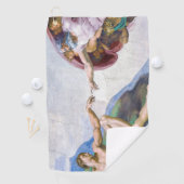 Michelangelo - Erschaffung von Adam Abgeschieden Golfhandtuch (Insitu)