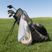 Michelangelo - Erschaffung von Adam Abgeschieden Golfhandtuch (Gras)