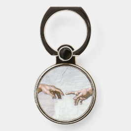 Michelangelo - Erschaffung von Adam Abgeschieden Handy Ring