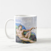 Michelangelo - Erschaffung von Adam Abgeschieden Kaffeetasse (Links)