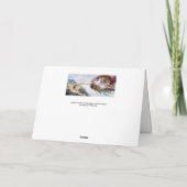 Michelangelo - Erschaffung von Adam Abgeschieden Karte (Rückseite)