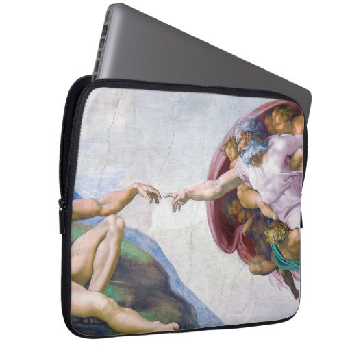 Michelangelo - Erschaffung von Adam Abgeschieden Laptopschutzhülle (Vorne Rechts)