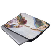 Michelangelo - Erschaffung von Adam Abgeschieden Laptopschutzhülle (Vorne Knopf)