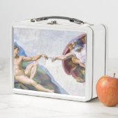 Michelangelo - Erschaffung von Adam Abgeschieden Metall Brotdose (Beispiel)