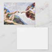 Michelangelo - Erschaffung von Adam Abgeschieden Mitteilungskarte (Vorne/Hinten)