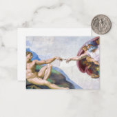 Michelangelo - Erschaffung von Adam Abgeschieden Mitteilungskarte (Vorderseite/Rückseite Beispiel)