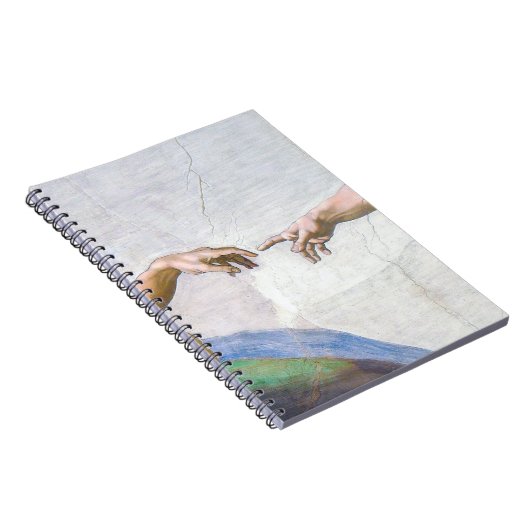 Michelangelo - Erschaffung von Adam Abgeschieden Notizblock (Rechte Seite)