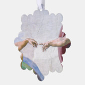 Michelangelo - Erschaffung von Adam Abgeschieden Ornament Karte (Linke Ecke)