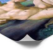 Michelangelo - Erschaffung von Adam Abgeschieden Poster (Ecke)