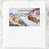 Michelangelo - Erschaffung von Adam Abgeschieden Rechteckiger Aufkleber (Tasche)