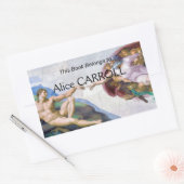 Michelangelo - Erschaffung von Adam Abgeschieden Rechteckiger Aufkleber (Umschlag)