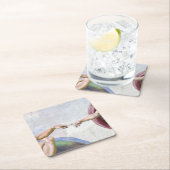 Michelangelo - Erschaffung von Adam Abgeschieden Rechteckiger Pappuntersetzer (Vor Ort)