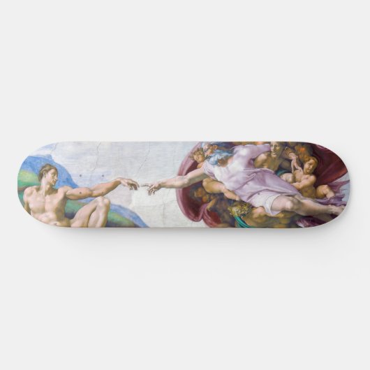 Michelangelo - Erschaffung von Adam Abgeschieden Skateboard (Horizontal)