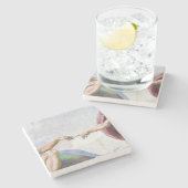 Michelangelo - Erschaffung von Adam Abgeschieden Steinuntersetzer (Seitenansicht)