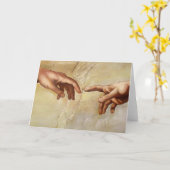 Michelangelo Gründung der Adam Sistine Kapelle Karte (Gelbe Blume)