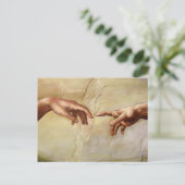 Michelangelo Gründung der Sixtinischen Kapelle von Postkarte (Stehend Vorderseite)