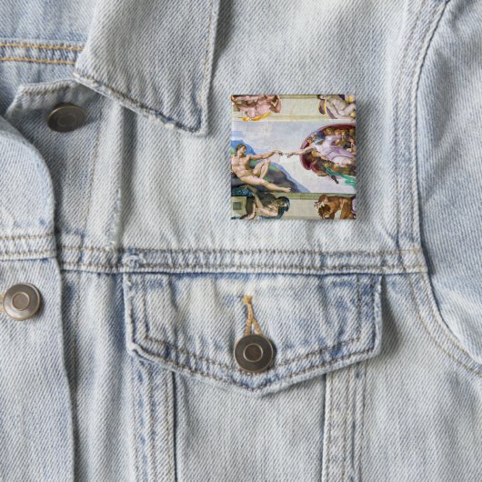 Michelangelo - Gründung von Adam, Sixtinische Kape Button (Beispiel)