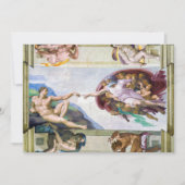 Michelangelo - Gründung von Adam, Sixtinische Kape Dankeskarte (Vorderseite)