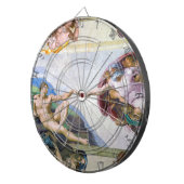 Michelangelo - Gründung von Adam, Sixtinische Kape Dartscheibe (Vorderseite rechts)