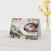 Michelangelo - Gründung von Adam, Sixtinische Kape Karte (Gelbe Blume)