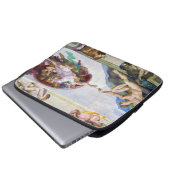 Michelangelo - Gründung von Adam, Sixtinische Kape Laptopschutzhülle (Vorne Knopf)