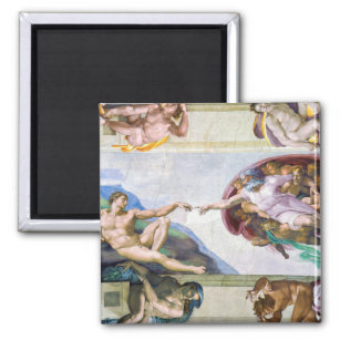 Michelangelo - Gründung von Adam, Sixtinische Kape Magnet