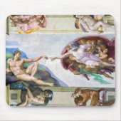 Michelangelo - Gründung von Adam, Sixtinische Kape Mousepad (Vorne)