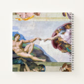 Michelangelo - Gründung von Adam, Sixtinische Kape Notizblock (Rückseite)