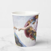 Michelangelo - Gründung von Adam, Sixtinische Kape Pappbecher (Links)