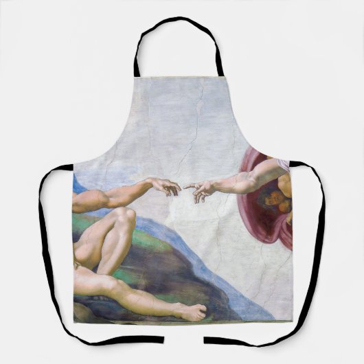 Michelangelo - Gründung von Adam, Sixtinische Kape Schürze (Vorderseite)