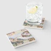 Michelangelo - Gründung von Adam, Sixtinische Kape Steinuntersetzer (Seitenansicht)