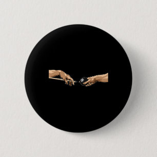 Michelangelo hands Creation von Adam Pool Billiard Button