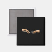Michelangelo hands Creation von Adam Pool Billiard Magnet (Vorderseite/Rückseite)