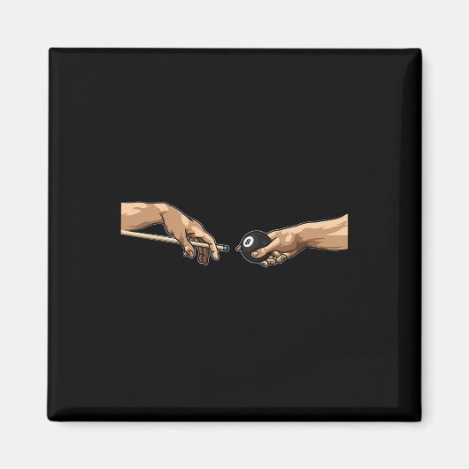 Michelangelo hands Creation von Adam Pool Billiard Magnet (Vorne)