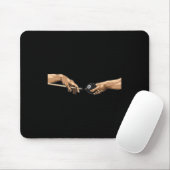 Michelangelo hands Creation von Adam Pool Billiard Mousepad (Mit Mouse)