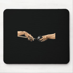 Michelangelo hands Creation von Adam Pool Billiard Mousepad