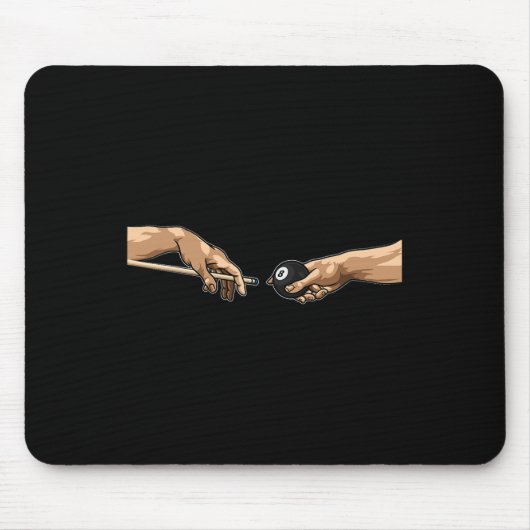 Michelangelo hands Creation von Adam Pool Billiard Mousepad (Vorne)