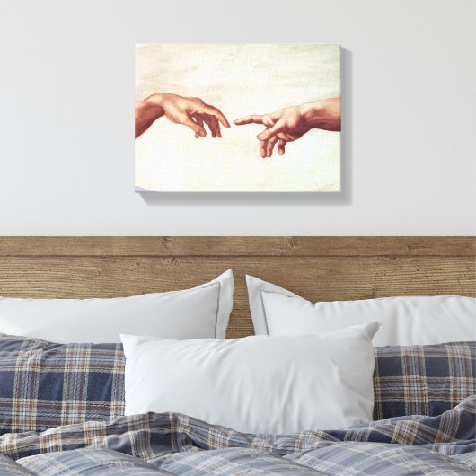 Michelangelo Hands Leinwanddruck (Insitu (Schlafzimmer))