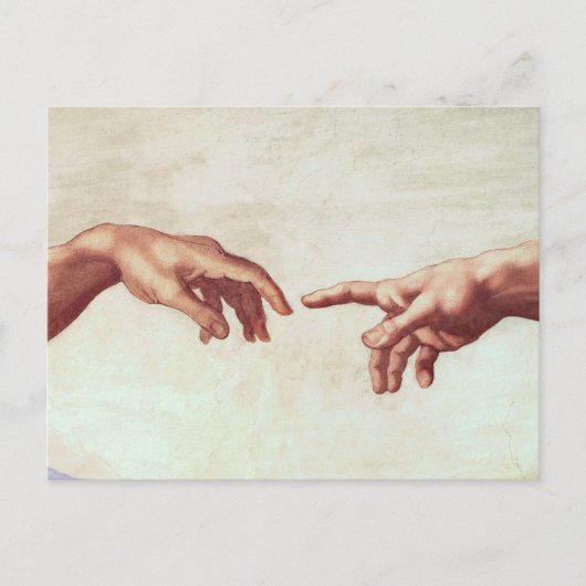 Michelangelo Hands Postcard Postkarte (Vorderseite)