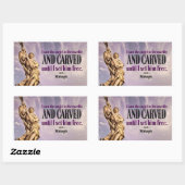 Michelangelo Inspiration Zitat "Engel geschnitzt" Rechteckiger Aufkleber (Blatt)