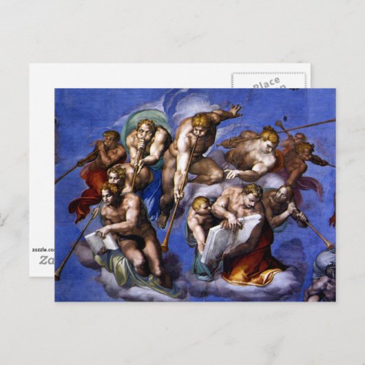 Michelangelo - Letztes Urteil (Detail) Postkarte (Vorne/Hinten)
