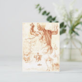 Michelangelo - libysches Sibyl-Gemälde Postkarte (Stehend Vorderseite)